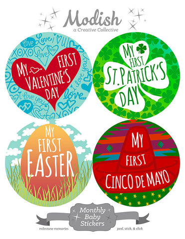 First Holiday Baby Stickers – Modish Labels